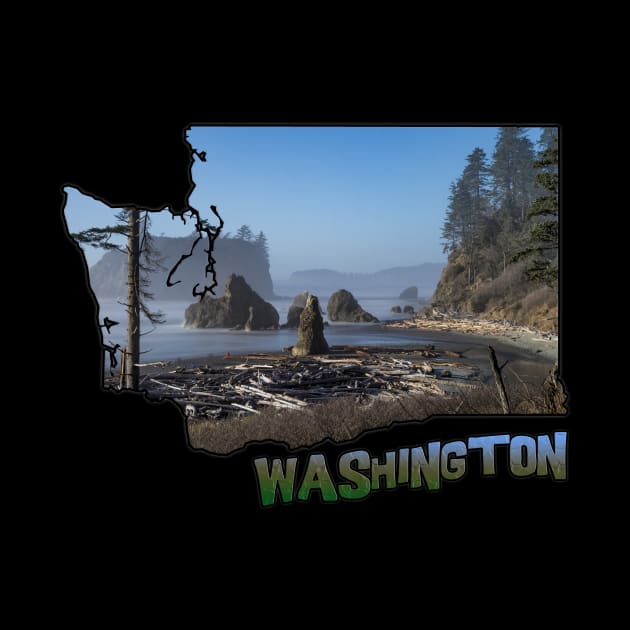 Washington State Outline (Pacific Coast) by gorff