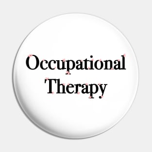 Occupational Therapy Mini Flowers - Black and Pink Pin