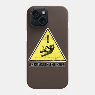 CAUTION -arrows in the knee Phone Case