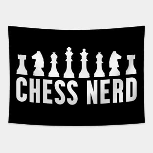 Chess Nerd Design with Chess Pieces Tapestry