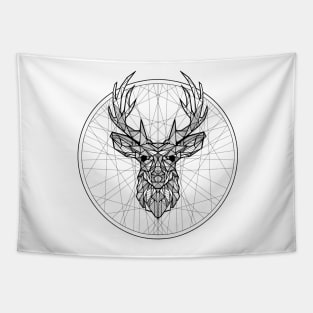 Geometric Stag Tapestry