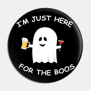 I'm just here for the boos Shirt Funny Halloween Tee Pin