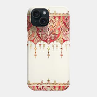 Royal Red Art Deco Double Drop Phone Case