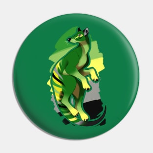 Aromantic Thylacine Pin