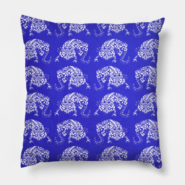 Blue Sea Axolotl ecopop Pillow by jorge_lebeau