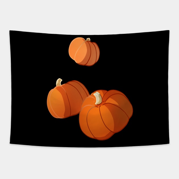 Pumpkins in Fall Autumn Holiday Tapestry by Ink Raven