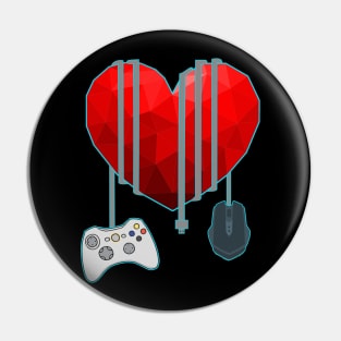 Gamer couple valentine day gift Pin