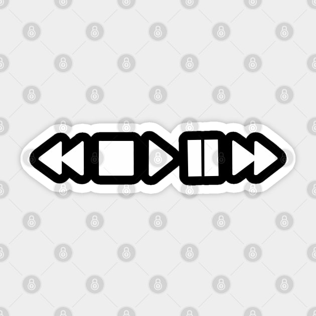 Play, pause, rewind buttons - Music Design Inspiration - Sticker ...