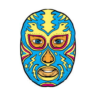 Luchador Mask Eagle Lightning Bolt Drawing T-Shirt