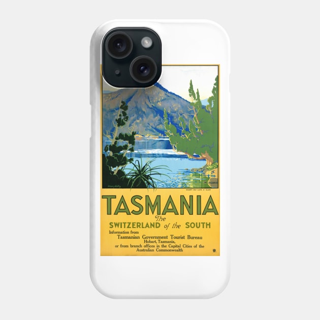 Vintage Travel Poster Australia Tasmania Phone Case by vintagetreasure