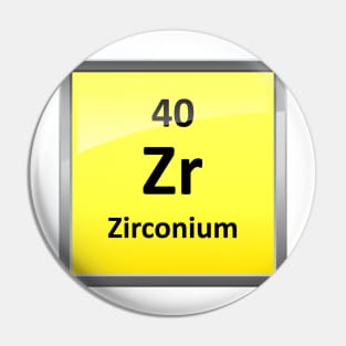 Zirconium Element Symbol - Periodic Table Pin
