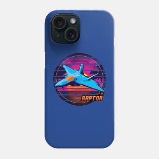 Neon Retro F-22 Raptor Phone Case