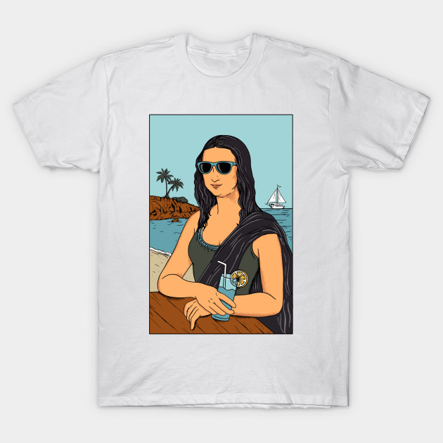 Mona Lisa Beach Funny T Shirt Teepublic Uk