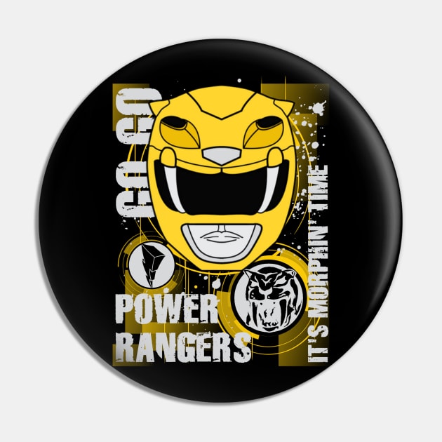 It's Morphin' Time Yellow Ranger, MMPR Pin by Vitalitee
