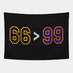 66 is Greater Than 99 Pittsburgh Hockey Tapestry