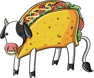 Copy of Cute Funny Taco Lover Cow Farmer For Kids Men Gift Magnet