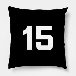 Number Fifteen - 15 - Any Color - Team Sports Numbered Uniform Jersey - Birthday Gift Pillow