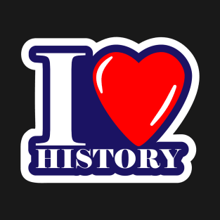 I Love History Badge T-Shirt