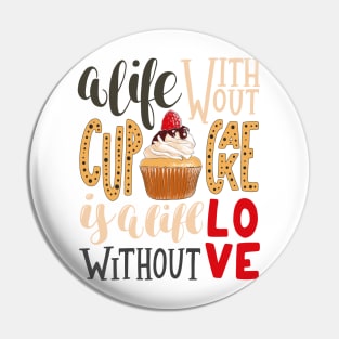 A LIFE WITHOUT CUPCAKE IS LIFE WITHOUT LOVE Pin