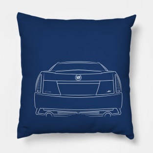 Cadillac CTS-V - rear stencil, white Pillow