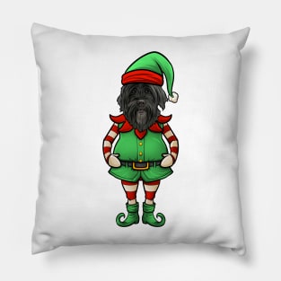 Portuguese Water Dog Christmas Elf Pillow