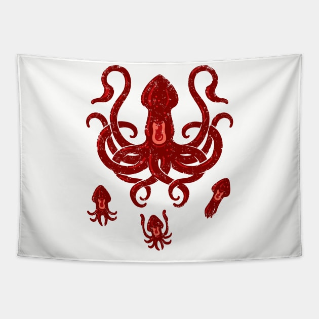 Giant Squid! Tapestry by Marianne Martin