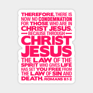 Romans 8:1-2 Christ Jesus Magnet