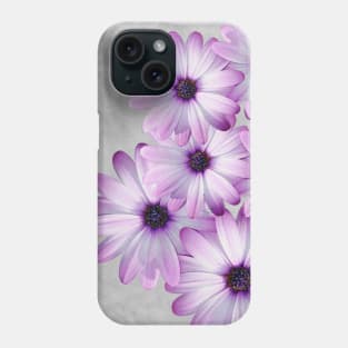 Purple Daisies and Gray Phone Case