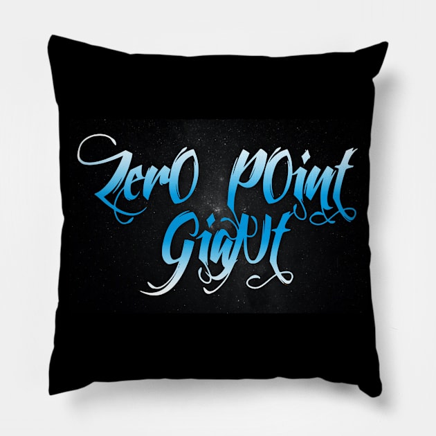 Blue Fade Zero Point Giant Logo Pillow by ZerO POint GiaNt