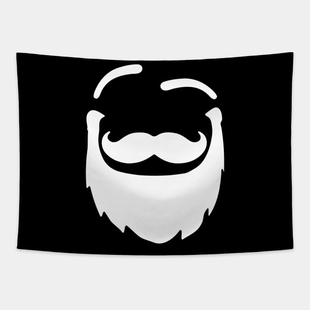 Cool Santa Claus Face Tapestry by Skylane