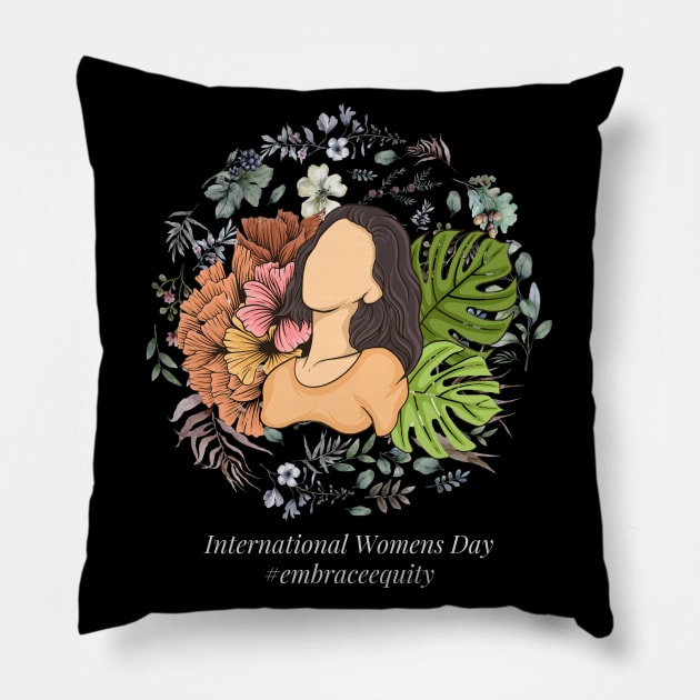 international women's day 2023 embrace equity 2023 Pillow by Ballari