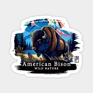 American Bison - WILD NATURE - BISON -8 Magnet