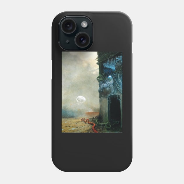 zdzislaw beksinski - Dystopian Surrealism - Tchornobog Phone Case by QualityArtFirst