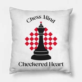 Chess Mind, Checkered Heart Chess Pillow