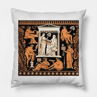 Greek vase print Pillow