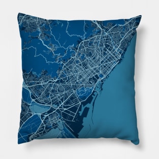 Barcelona - Spain Peace City Map Pillow