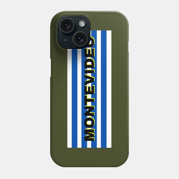 Montevideo City in Uruguay Flag Stripes Phone Case by aybe7elf