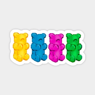 Pixelated Gummy Bears Magnet