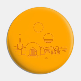 Tatooine's twofold sunset Pin