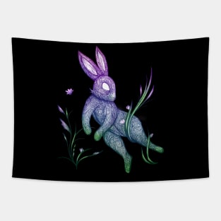 Rabbit Floral Tapestry