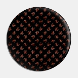 Yin Yang Design - Orange Color Spider Pattern Pin