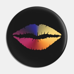 Lips Angle Gradient (Black) Pin