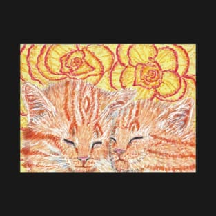 Orange tabby kittens cat T-Shirt