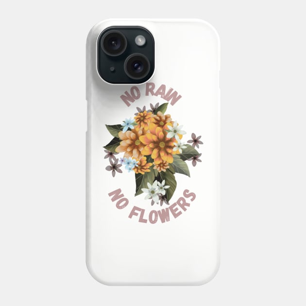 Botanical Perennial Flowers Phone Case by Almanzart