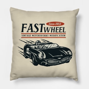 Vintage racer speed Pillow