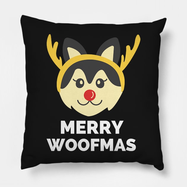 Merry Woofmas - Merry Woofmas Funny Merry Christmas Tree Dogs Lovers Owner Gift For Women Men Pillow by Famgift