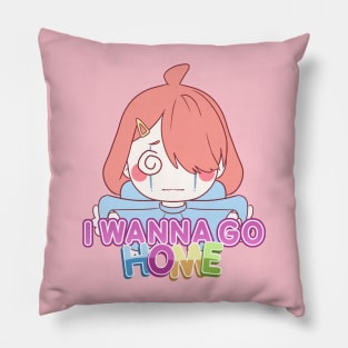 I wanna go home sad clown girl Pillow