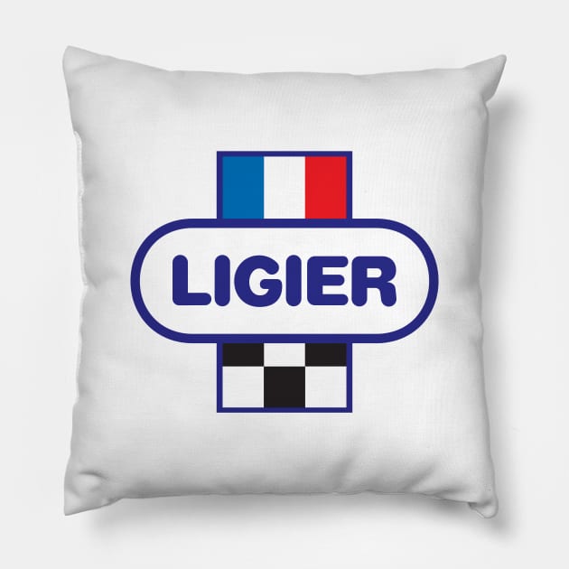 Ligier F1 Team logo 1981-83 Pillow by retropetrol