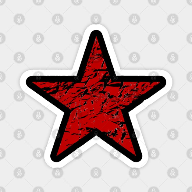 Withered Red Star Magnet by SpaceDogLaika