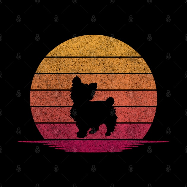 Awesome Funny Yorkshire Terrier Gift for dog lover - Animal Silhouette Sunset Design by mahmuq